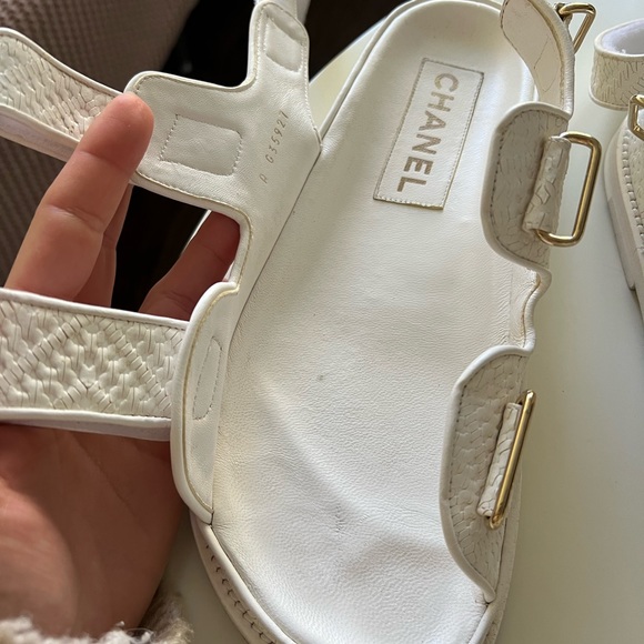 Chanel Dad Sandals white size 38 - Picture 6 of 11